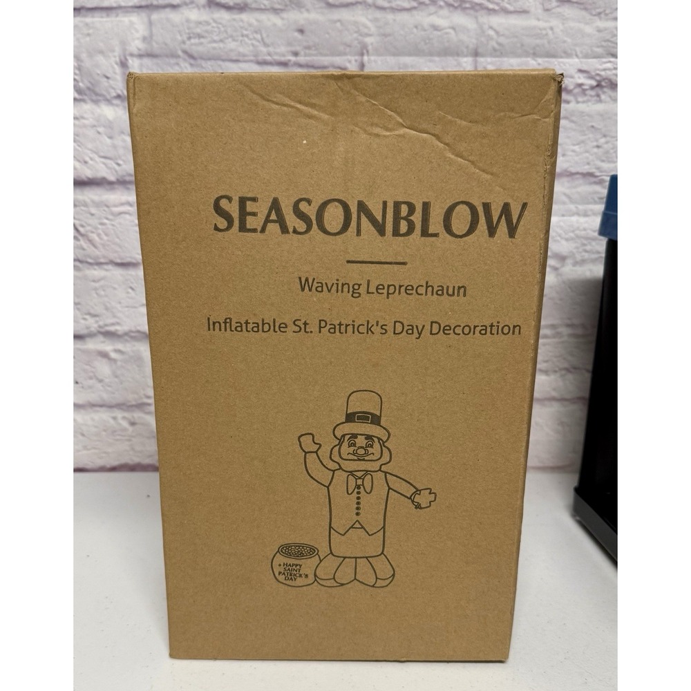SEASONBLOW Inflatable Waving Lepercaun 7'  Foot Tall St Patrick's Day